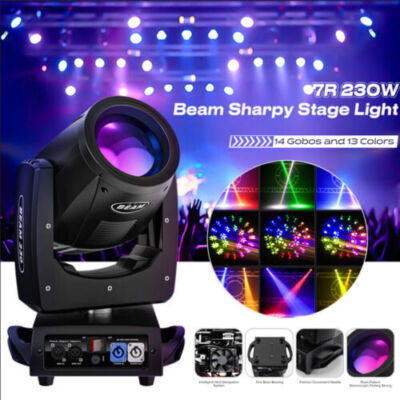 2PCS 7R 230W Moving Head Light RGBW Stage Lighting LED DMX Beam DJ Party Lights