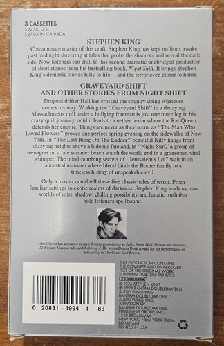 Vintage 1993 Stephen King Night Shift Audiobook Cassette Tape Lot Lawnmower Man+ - Picture 6 of 17