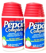 PEPCID COMPLETE 2 X 50 (100) * MINT FLAVOR * CHEWABLE TABLETS EXP 07/27+