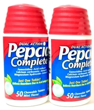 PEPCID COMPLETE 2 X 50 (100) * MINT FLAVOR * CHEWABLE TABLETS EXP 01/28+