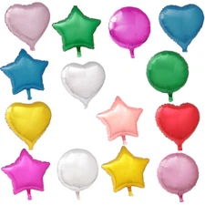 18" Foil Balloons Star Heart Round Shape Helium Balloon Birthday Party Wedding 