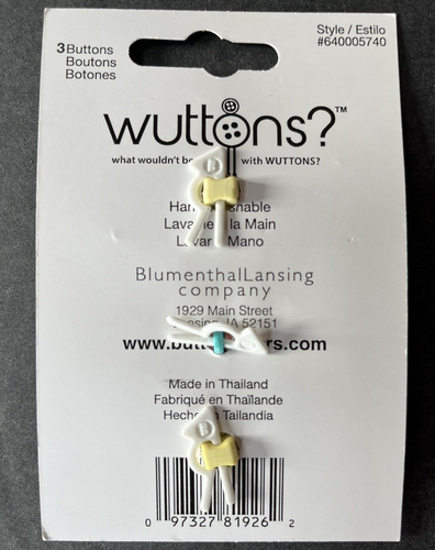 Juego de 3 botones temáticos de oso de peluche lindos bebé Blumenthal WUTTON - Imagen 3 de 4