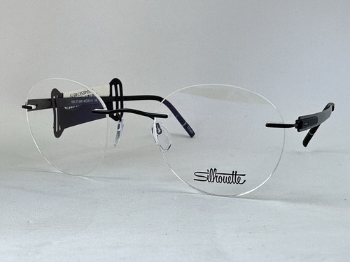 NEW Silhouette Blend 5555 EP 9040 Pure Black 48.20.145 Eyeglasses Frames - Picture 2 of 12