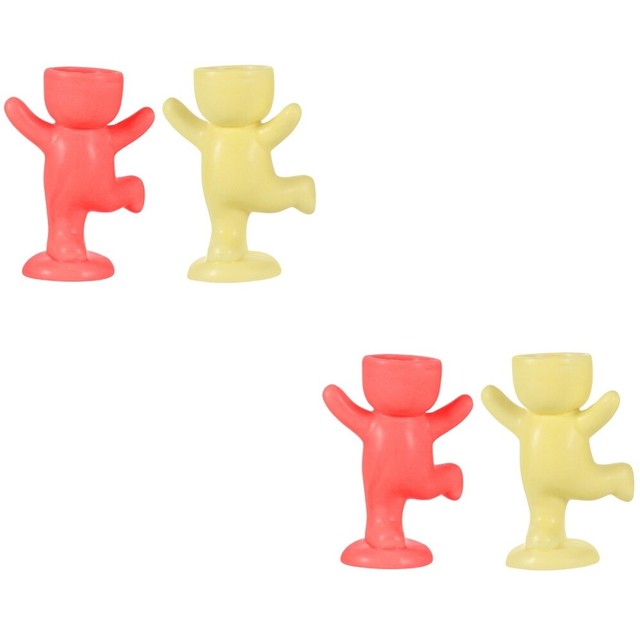 4 Pcs Pflanzgefäß Für Menschliche Statuen Keramikdekor Minivase 4 Pcs Pflanzgefäß Für Menschliche Statuen Keramikdekor Minivase