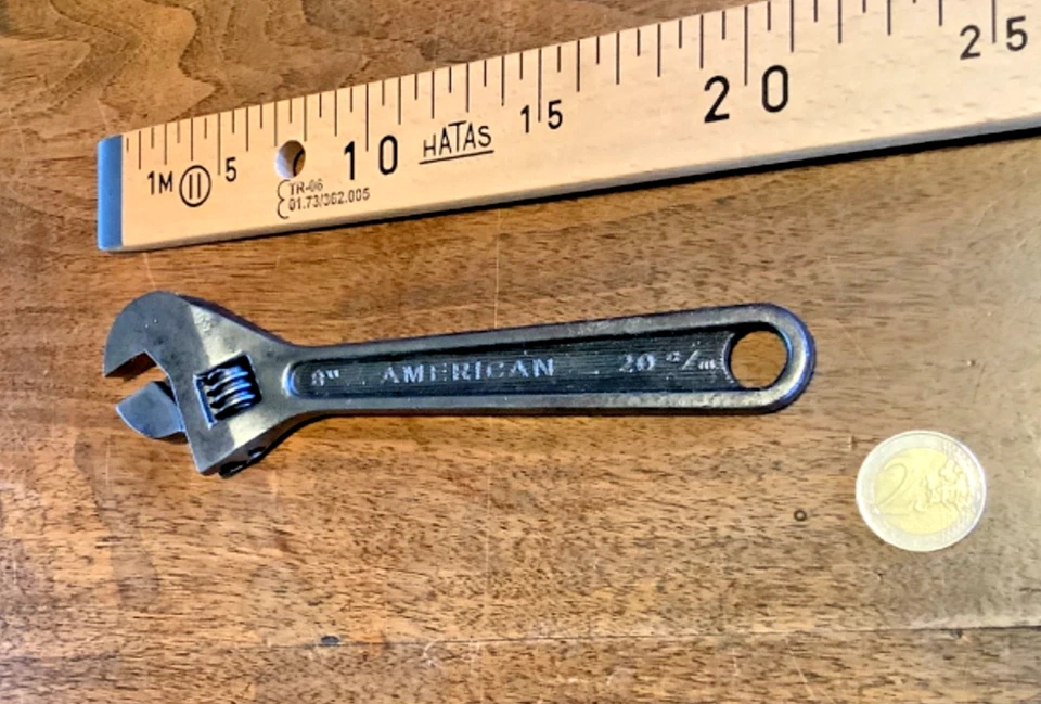 outils anciens,old tools,vieux outils,belle clé a molette américaine ... - Photo 4/4