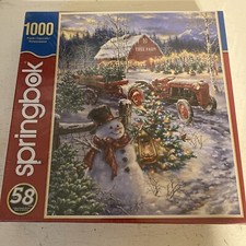 Springbok's 1000 Piece Jigsaw Puzzle Christmas Tree Farm - Made in USA