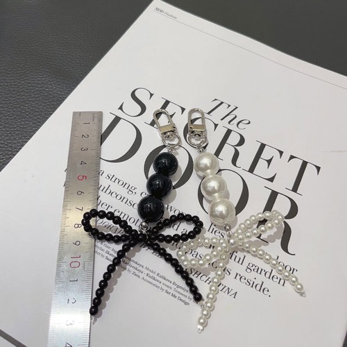Bowknot Pearls Key Chain Love Phone Pendant Headphone Case Bag Decor Car Keyr Wa - 第 3/18 張圖片
