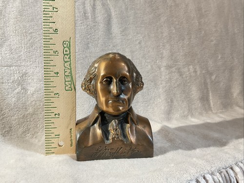 VTG George Washington Brass Piggy Bank Bust Blank 1974 Banthrico, Chicago USA - Picture 9 of 9