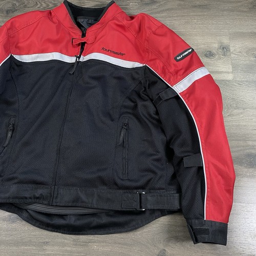 Tour Master Draft Air 2.0 Motorcycle Jacket MENS XL 38 Armor & Liner RED GUC - Picture 3 of 22