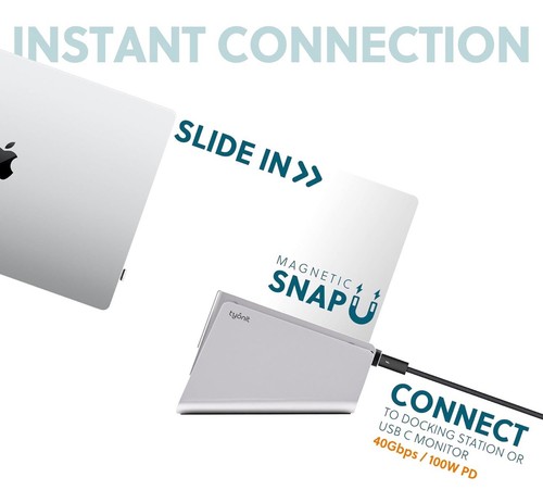 tyonit TiltSnap Vertical Laptop Stand for MacBook, USB-C (Read Desc) Stand Only - Picture 6 of 15