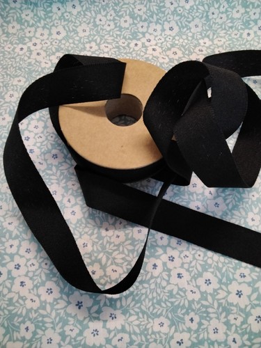 Black Woven RIBBON Tape 25mm Wide 4 x 20m rolls 80 metres rustic traditional - Picture 10 of 11