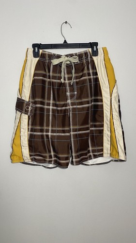 OP Shorts Men Size Medium 34-36 Swim Trunks Ocean Pacific Brown Board Surf Skate - Picture 11 of 12