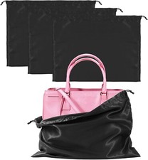 3 Pack Purse Dust Bags for Storage, Silk Dust Bags for Handbags, Dust Covers wit