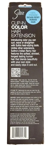 NewSultra Ocean Teal Clip In Hair Extension-100% Premium Indian Remy Human Hair - Picture 2 of 5