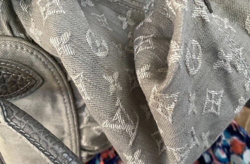 LOUIS VUITTON Monogram Denim NEO CABBY MM 2 Way Handbag Shoulder Bag Gray - Picture 22 of 24