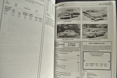 1960-1969 Catalog American Car ID Numbers Decoder Book Ford