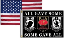 3x5 Wholesale Combo USA American & POW MIA POWMIA All Gave Flag 3'x5' 2 Pack
