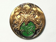 Eye of the Dragon - Ant. Gold  Nickel Finish - New Unactivated Geocoin