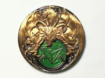 Eye of the Dragon - Ant. Gold & Nickel Finish - New Unactivated Geocoin