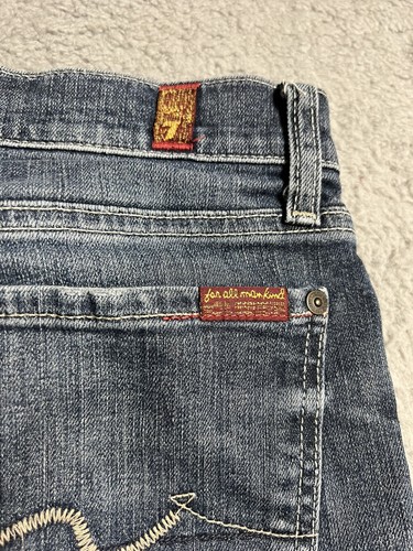 7 For All Mankind Gwenevere Skinny Jeans Damen 29 Blau Faded Dark Wash Low Rise - Bild 13 von 18