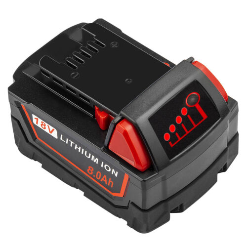 2 PACK 8.0 AH For Milwaukee for M18 Lithium Extended Capacity Battery 48-11-1860 - Picture 17 of 18