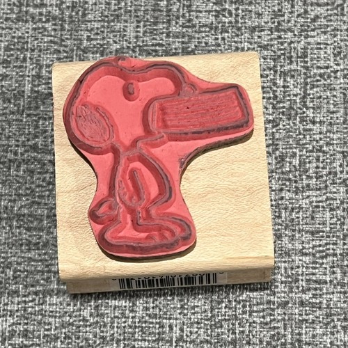 Peanuts Snoopy Begging STAMPABILITIES Wood Rubber Stamp D1013 - Picture 2 of 5