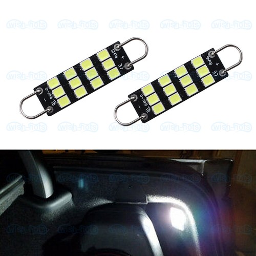 2 x 44mm Lazo Rígido 561 562 LED Interior Mapa Domo Puerta Baúl Bombillas Blanco - Imagen 1 de 9