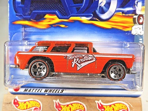 2002 Hot Wheels #106 Redline Series 4/4 CHEVY NOMAD Orange w/Red Line Chrome 5Sp - Picture 2 of 5