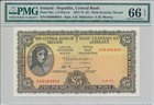Central Bank Ireland - Republic 5 Pounds 1975 Pmg 66Epq