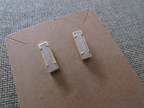 Kendra Scott Damen Ohrstecker vergoldet in Rosenquarz - Bild 1 von 3