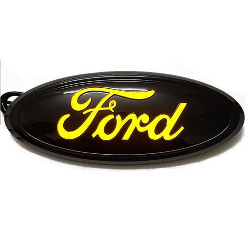 9 inch LED Static Light Emblem Badge for ford Truck Oval Black Housing - Picture 15 of 16