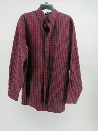 Arrow Herren Button Down Hemd rot kariert LG 16-16,5 knitterfrei - Bild 1 von 9