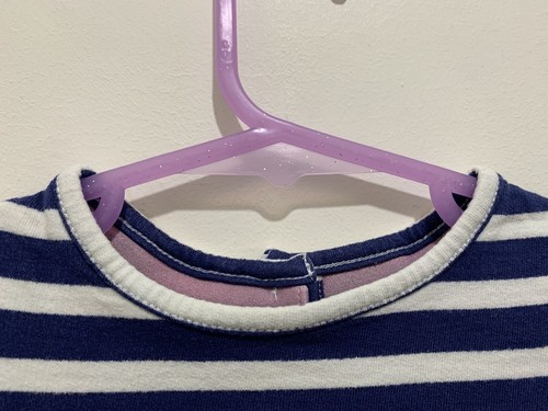 Lovely Baby Girls Monsoon Navy Off White Striped Sequin Fox Sweater Dress 6-12m - Picture 2 of 10