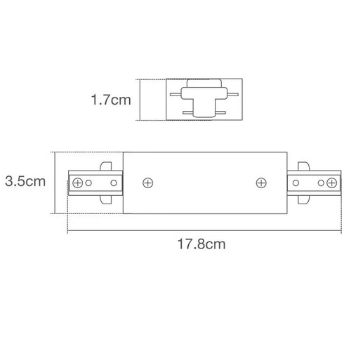 CONECTOR CENTRAL de pista de circuito único accesorio blanco accesorio de iluminación en vivo - Imagen 3 de 3