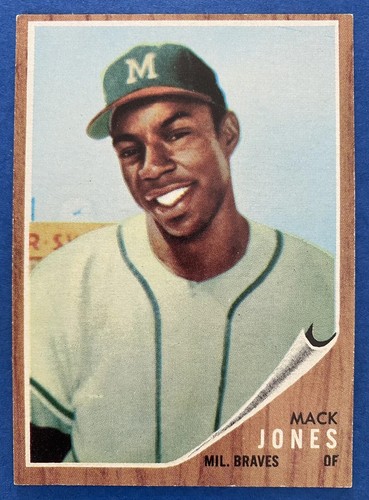 1962 Topps #186 Mack Jones RC Milwaukee Braves