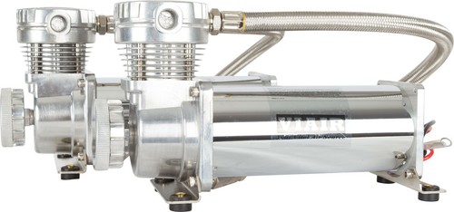 VIAIR Dual 480C Pewter Air Compressors for Train Horns with 2 Mounting Brackets - Picture 2 of 4