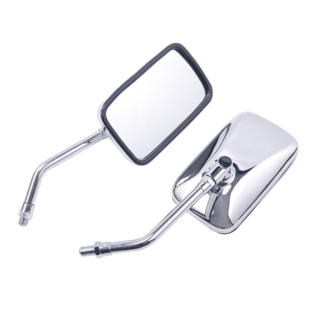 For Suzuki Intruder 800 1400 1800 Chrome Rectangle Motorcycle Rear View  Mirrors