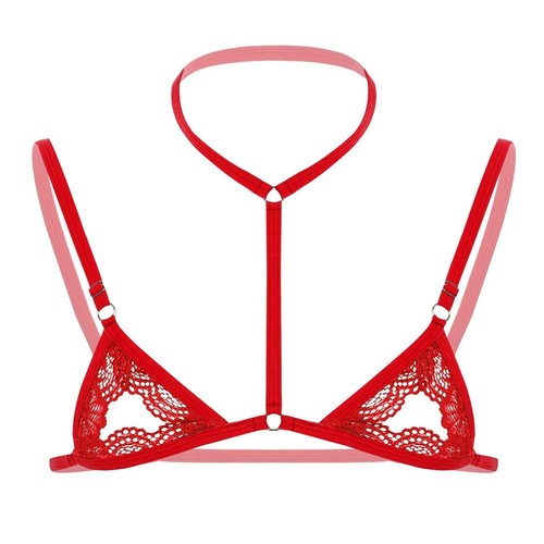 UK Men Crossdress Lingerie Sissy Sheer Lace Training Bra Bralette Tank Vest Tops - Picture 55 of 126