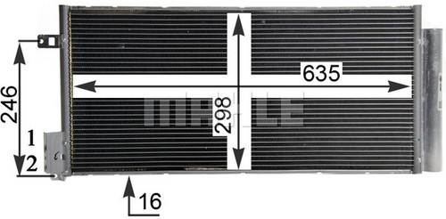 MAHLE AC 505 001S Condenser, air conditioning for ABARTH,ALFA ROMEO,CHRYSLER - Picture 3 of 8
