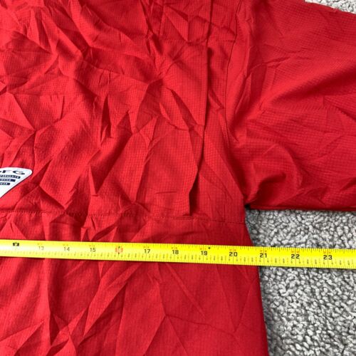 Columbia PFG Alabama Crimson Tide Button Down Shirt Men's Medium Red Vented - Picture 9 of 10
