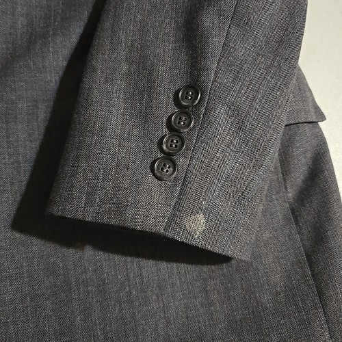 Vintage Arnie Suit Jacket And Vest Wool Blend Size 40 Reg. 2 Button Gray - Picture 10 of 10