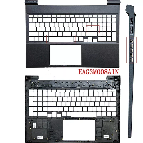 Neu HP 7/8 Victus 16-D 16-E TPN-Q264 263 Backcover/Lünette/Handballenauflage/Unterseite grau - Bild 12 von 21