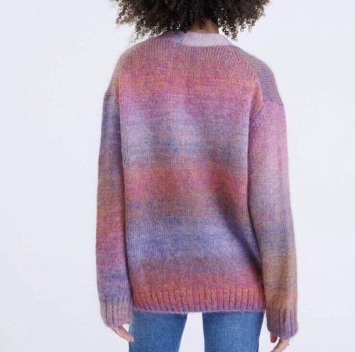 Re/Done 90s Oversized Space Dye Knit Cardigan Button Front Ombre - Size XS - Picture 2 of 4