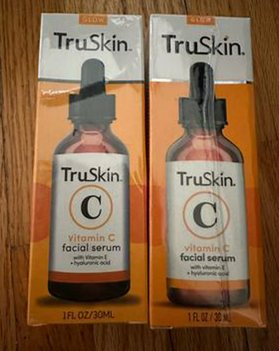 2 x TruSkin Vitamin C Facial Serum Anti Aging Face Vitamin E + Hyaluronic Acid
