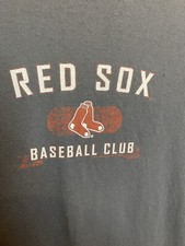 MLB Boston Red Sox Baseball Club Ringer T-Shirt Adult XL Blue