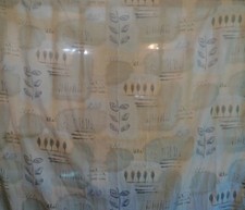Famous Home Fashions Leaf pattern yellow green blue fabric shower curtain 72x70