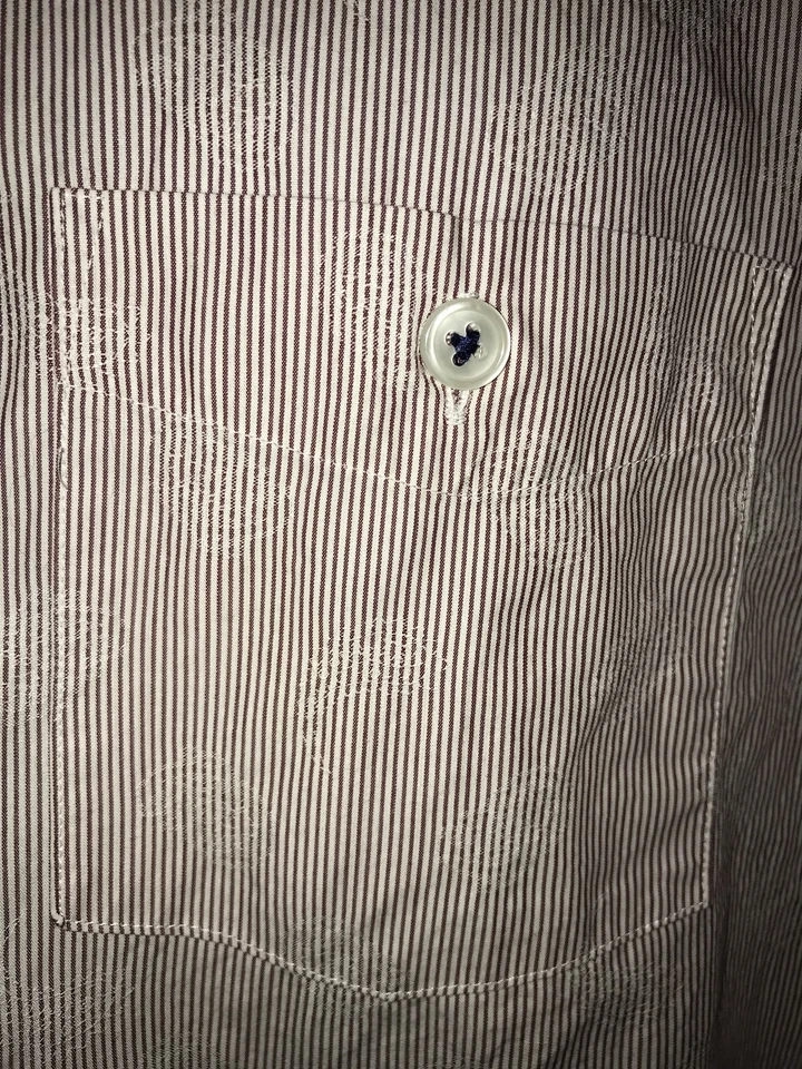 Camisa de vestir para hombre Lorenzo Uomo calce moderno talla XL rayas sutiles/cachemira Foto 3 de 4