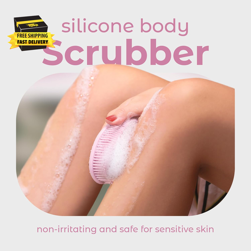 Silicone Body Scrubber Pro 2-In-1 Shower Scrubber for Body Care, Silicone Loofah - Picture 2 of 8