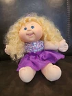 Cabbage Patch Doll Blonde Curly hair Blue Eyes Rosy Cheeks
