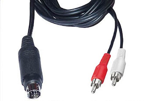 Câble Audio Vidéo Mini DIN 8 Broches Mâle Vers Double Femelle 0,5m - Répartiteur S-Video 1 Vers 2